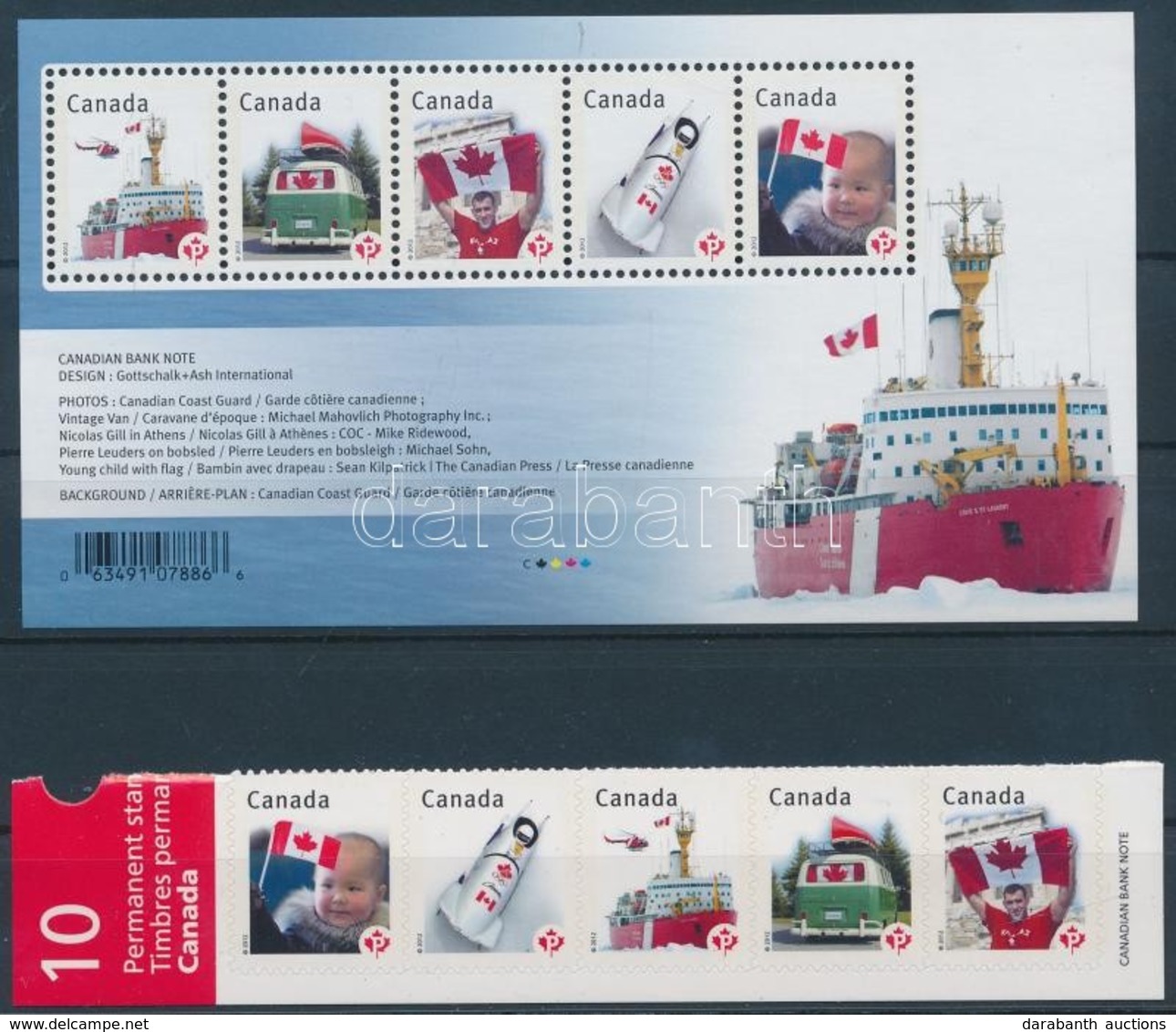 ** 2012 Kanadai Szimbólumok Sor Mi 2782-2786 + Blokk 152 - Autres & Non Classés