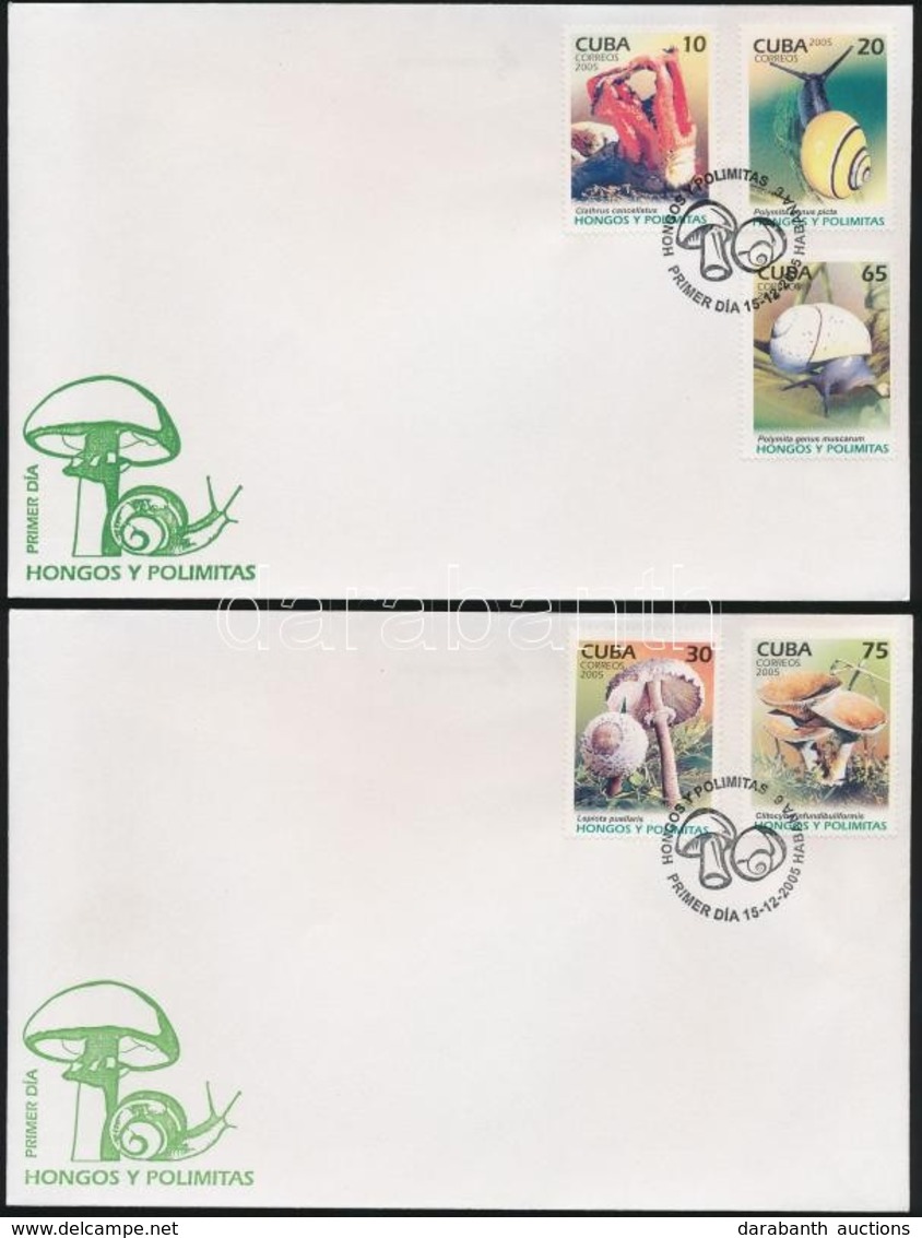 ** 2005 Gombák és Csigák Sor Mi 4767-4771 + Blokk Mi 208 3 FDC - Other & Unclassified