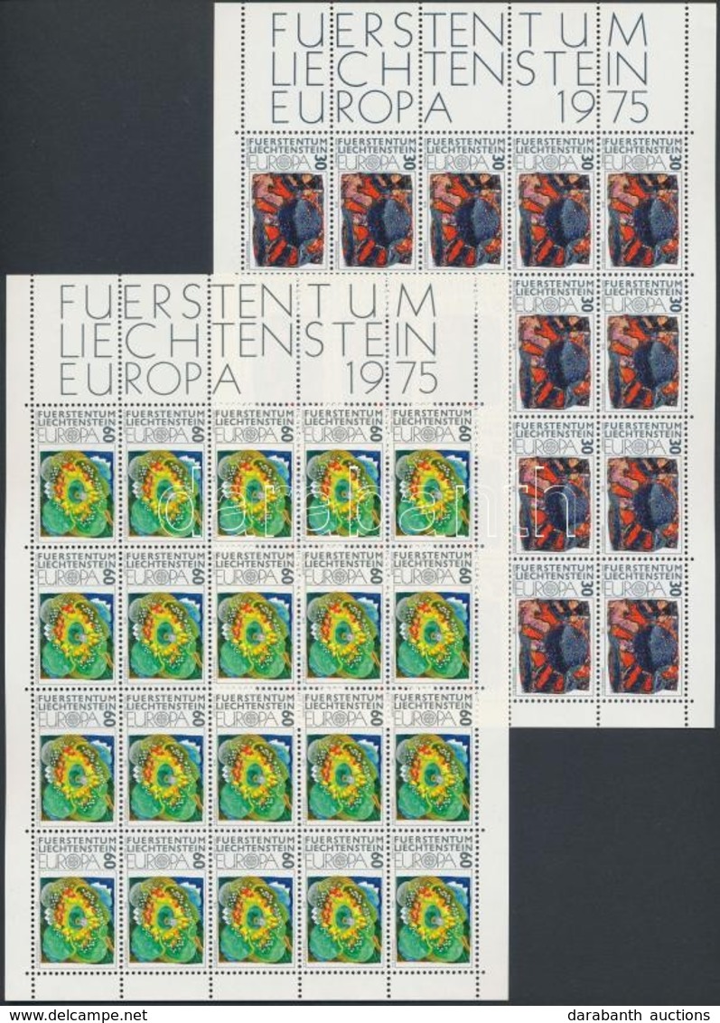 ** 1975 Europa CEPT, Festmények Kisív Sor Mi 623-624 - Altri & Non Classificati