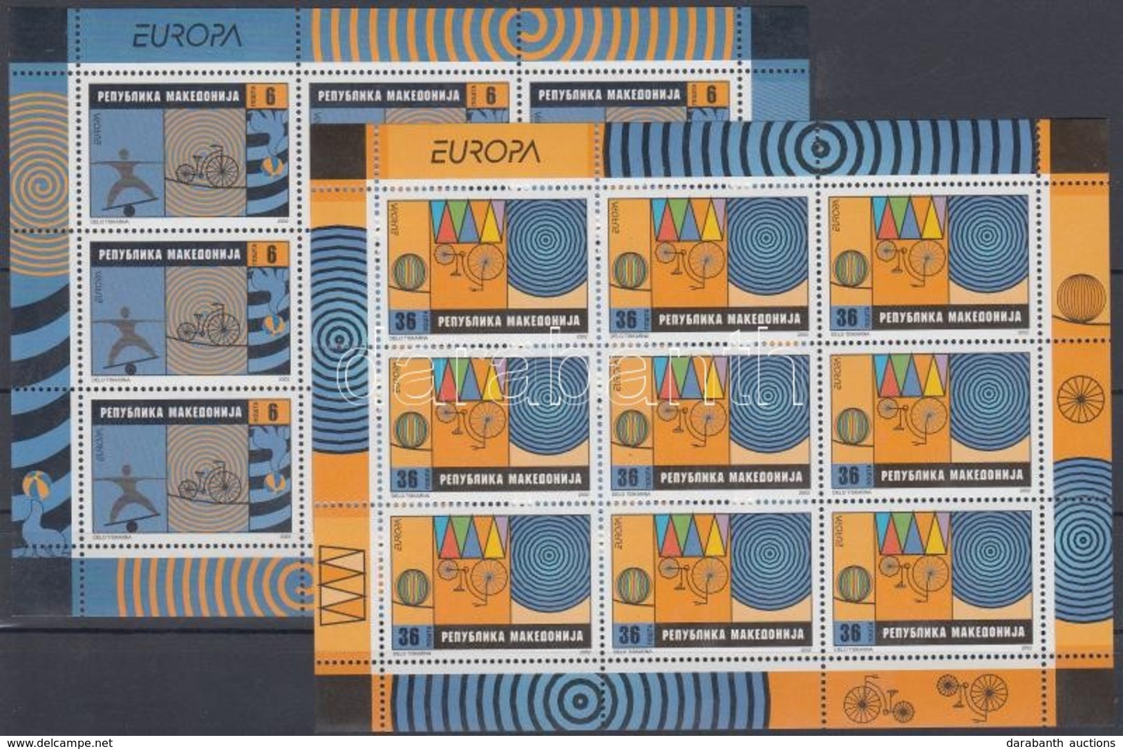 ** 2002 Europa CEPT: Cirkusz Kisív Pár Mi 254-255 - Autres & Non Classés