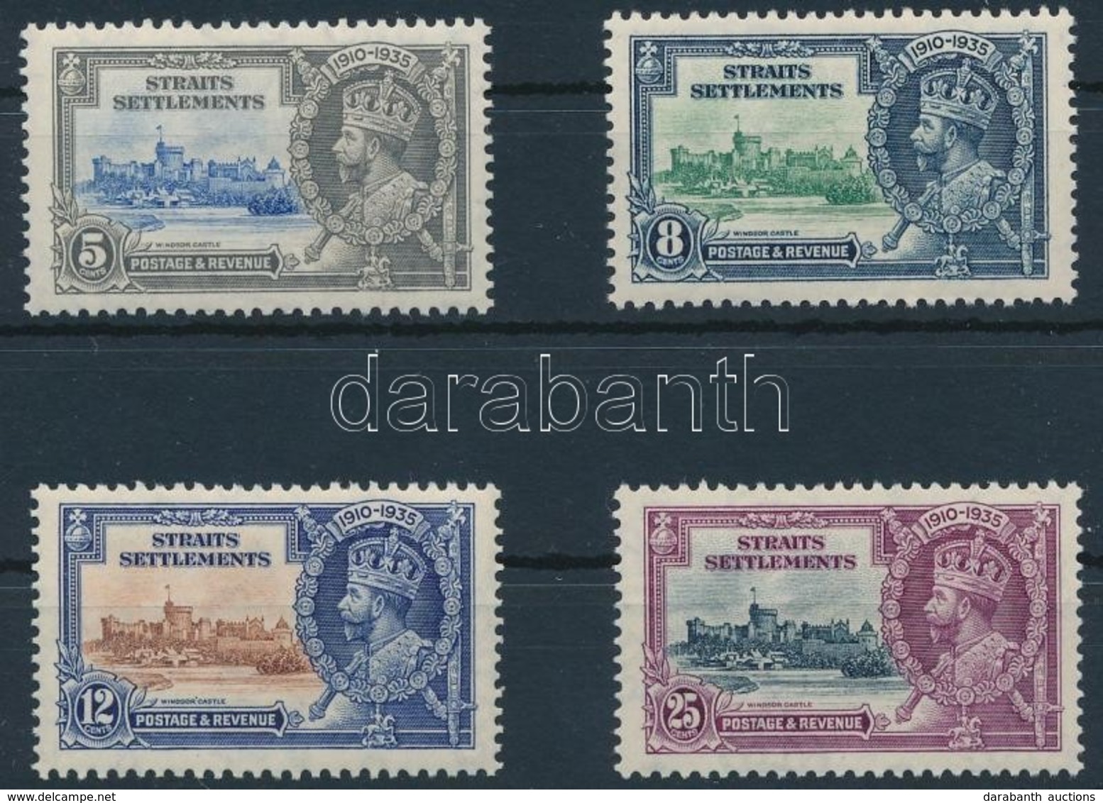 * 1935 Straits Settlement VI. György Brit Király Sor,
Georg VI. Set
Mi 188-191 - Other & Unclassified