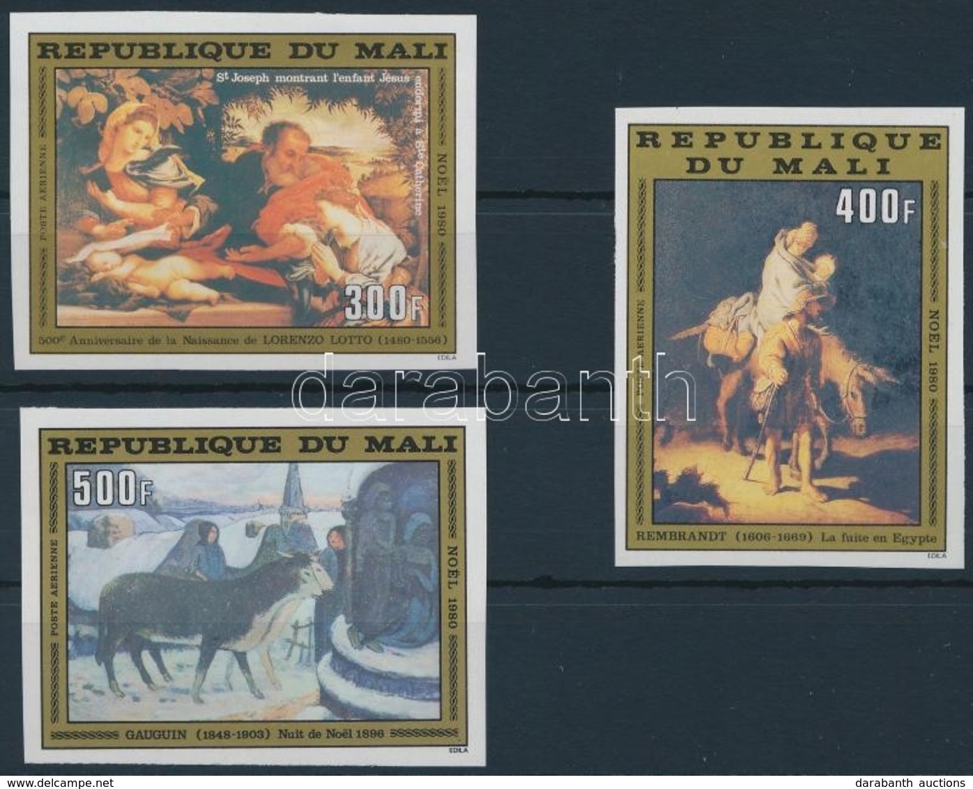 ** 1980 Karácsony Vágott Sor,
Christmas
Mi 849-850 - Other & Unclassified