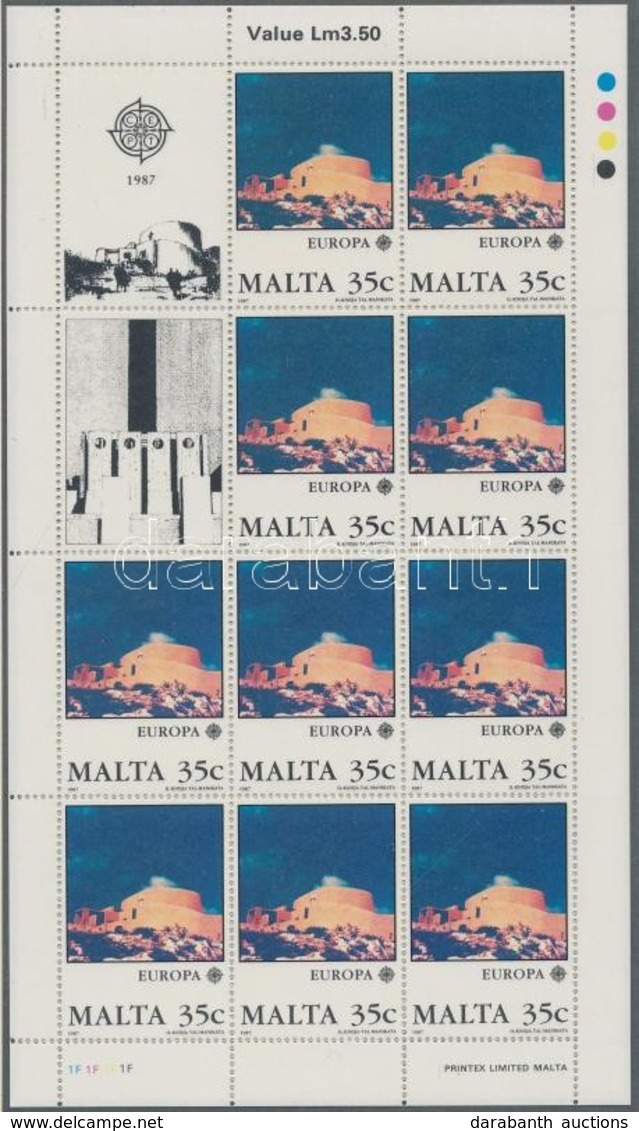 ** 1987 Europa CEPT Modern építészet Kisív Sor Mi 766-767 - Autres & Non Classés