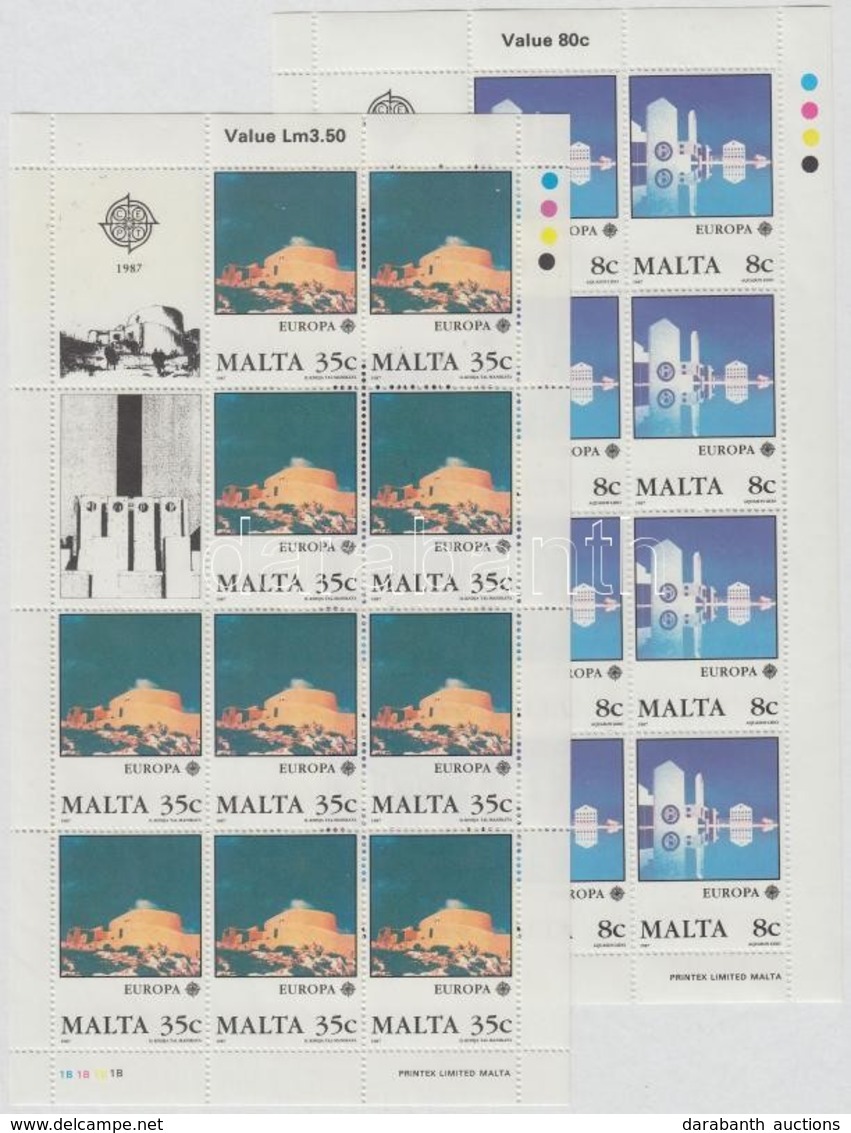 ** 1987 Europa CEPT Modern építészet Kisívsor Mi 766-767 - Autres & Non Classés