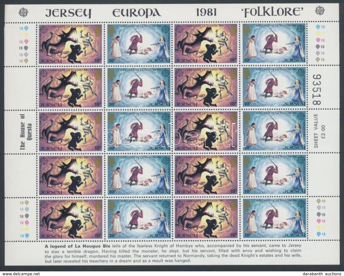** 1981 Europa CEPT Folklór Kisív Sor Mi 253-256 - Autres & Non Classés
