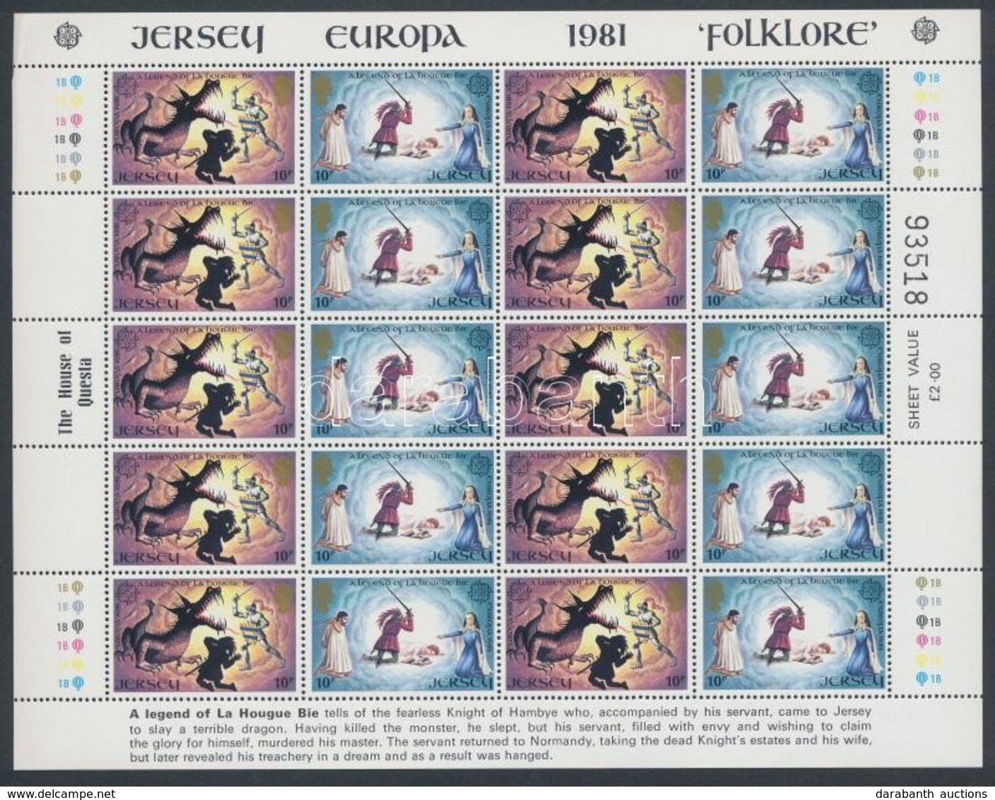 ** 1981 Europa CEPT Folklór Kisív Sor Mi 253-256 - Other & Unclassified