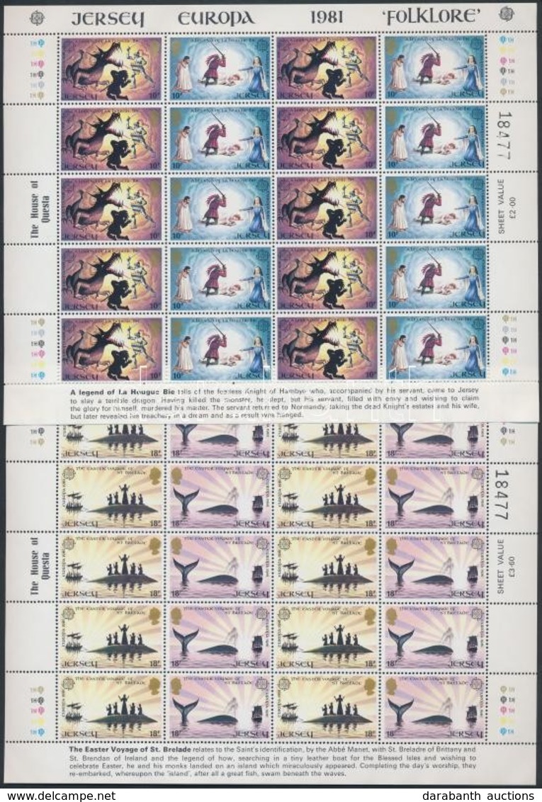 ** 1981 Europa CEPT Kisív Sor Mi 253-256 - Autres & Non Classés