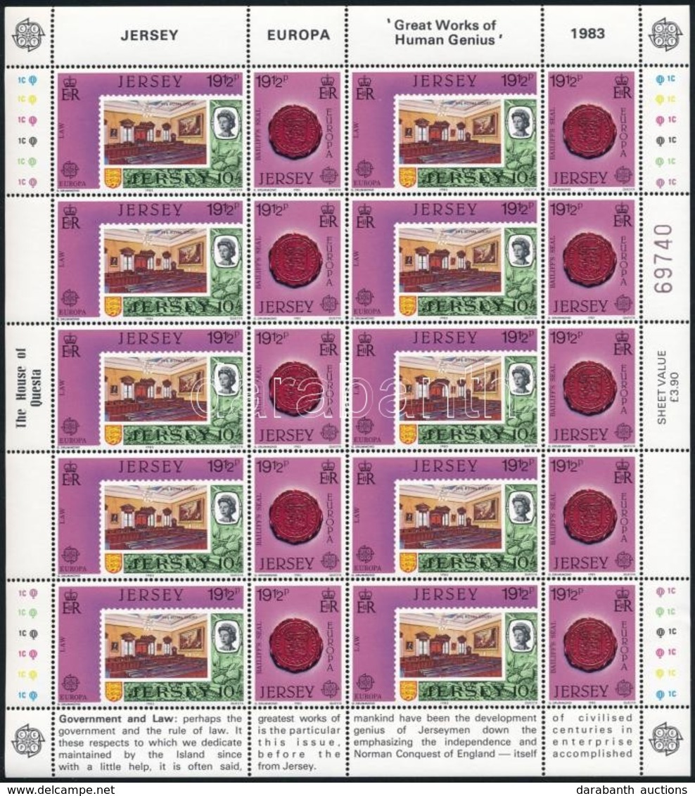 ** 1983 Europa CEPT: Az Emberi Elme Nagy Alkotásai Kisív Sor Mi 299-302 - Other & Unclassified