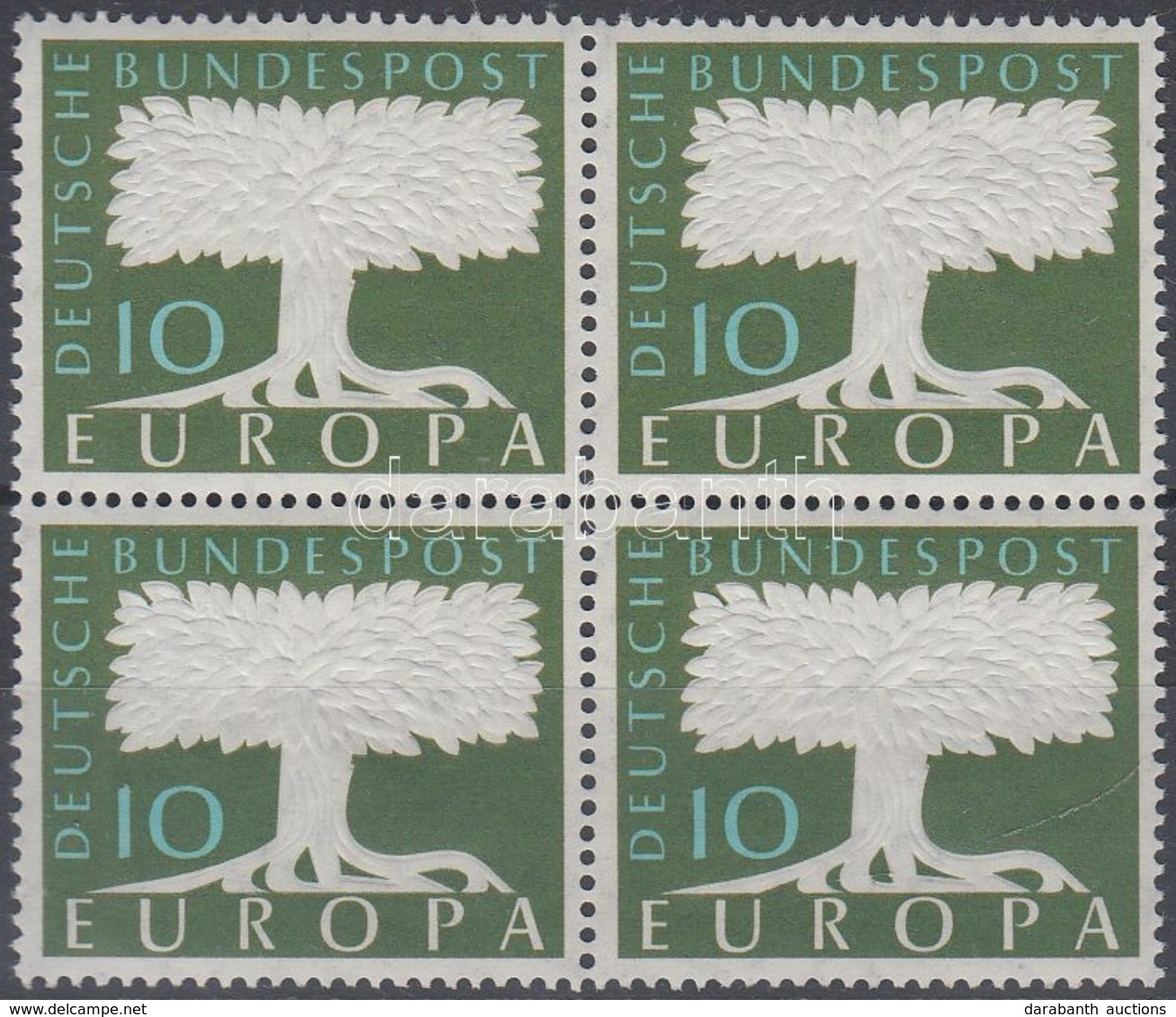 ** 1958 Europa CEPT Vízjeles Négyestömb Mi 294 - Other & Unclassified