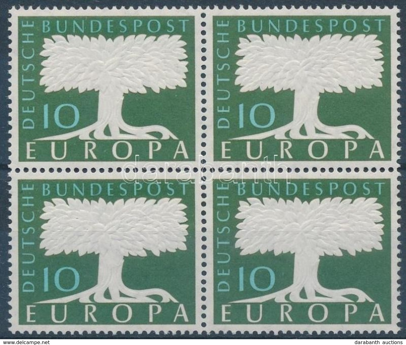 ** 1958 Europa CEPT Vízjeles Négyestömb Mi 294 - Other & Unclassified