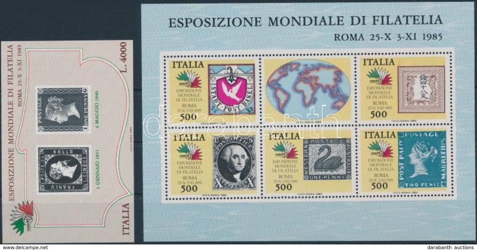 ** 1985 Bélyegkiállítás Blokksor,
Stamp Exhibition
Mi 1-2 - Autres & Non Classés