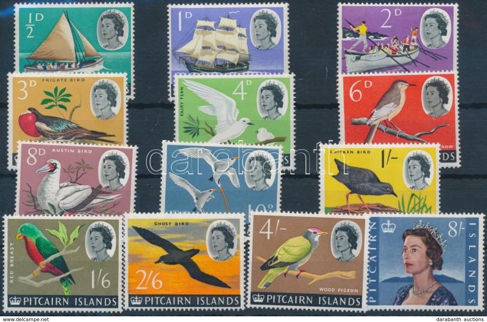 ** 1964/1965 Hajók és Madarak Sor Mi 39-51 - Other & Unclassified