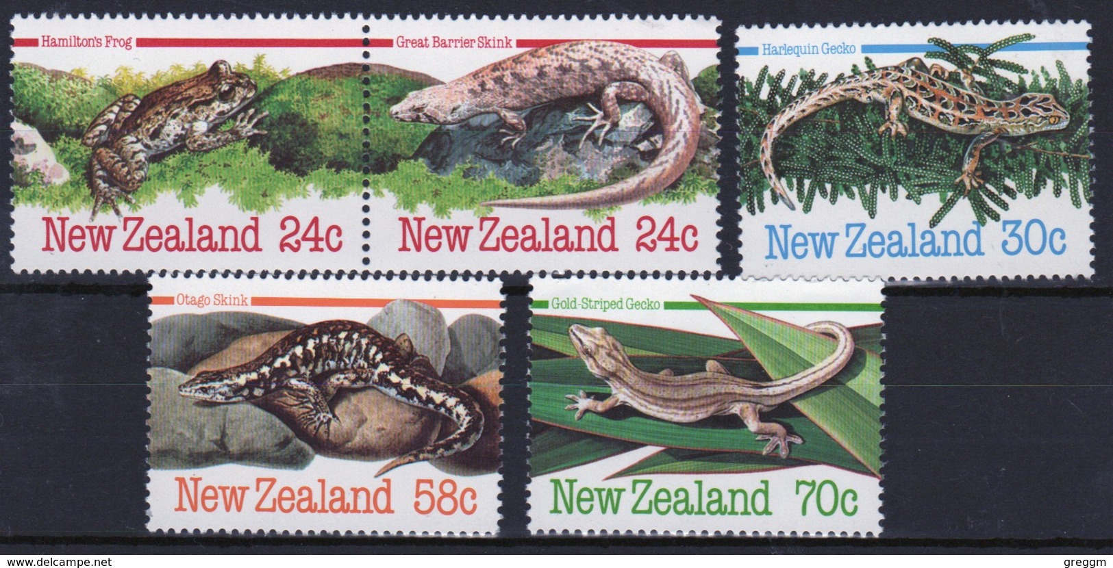 New Zealand 1984 Set Of Stamps To Celebrate Amphibians And Reptiles. - Unused Stamps