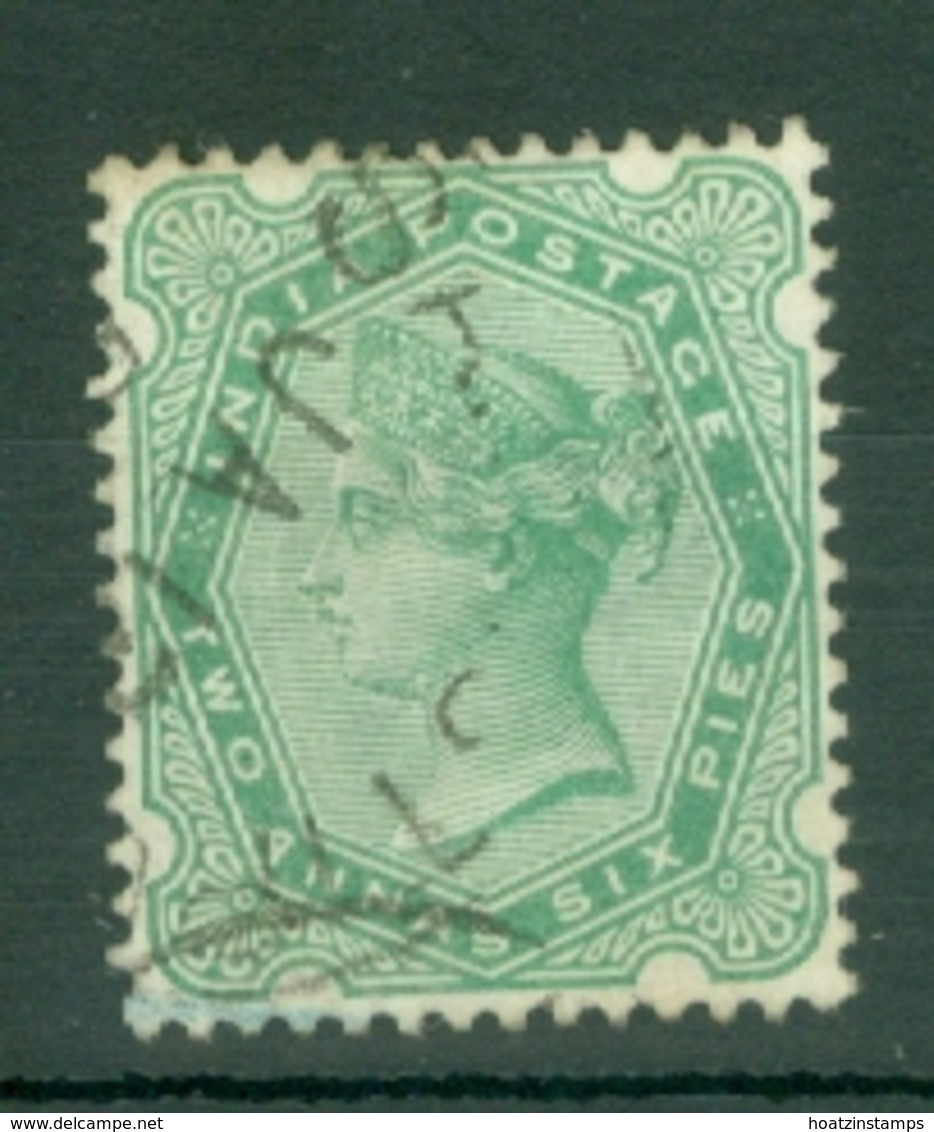 India: 1892/97   QV     SG104    2a 6p    Pale Blue-green      Used - 1882-1901 Empire