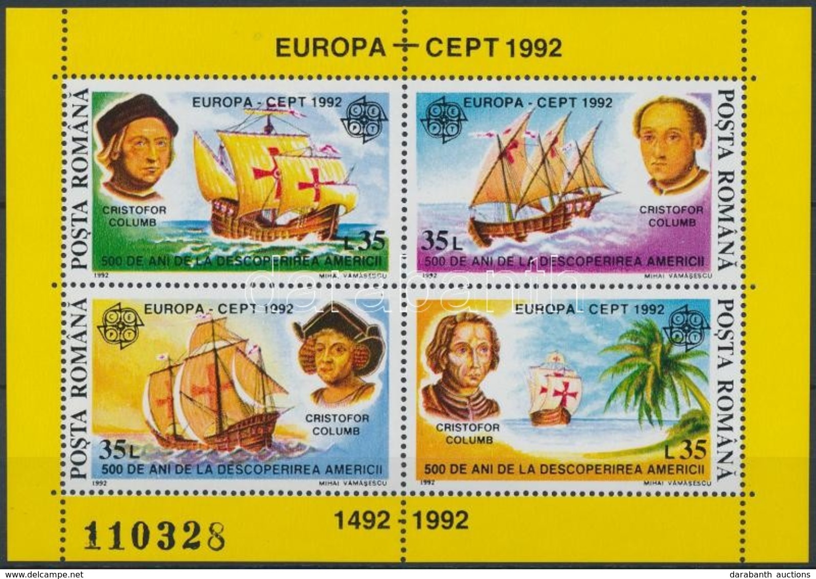 ** 1992 Európa CEPT Blokk Mi 271 - Autres & Non Classés