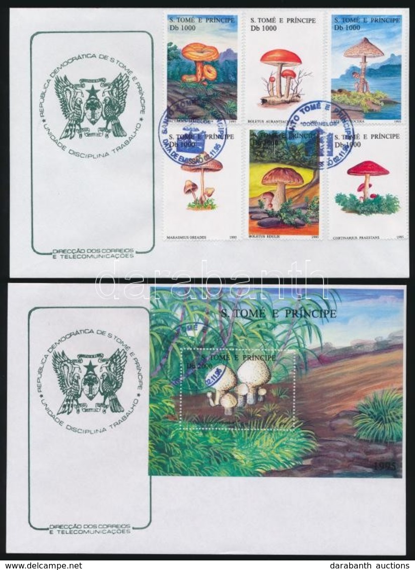 1995 Gomba Sor Mi 1626-1631 + Blokksor Mi 342-343 3 Db FDC-n - Autres & Non Classés