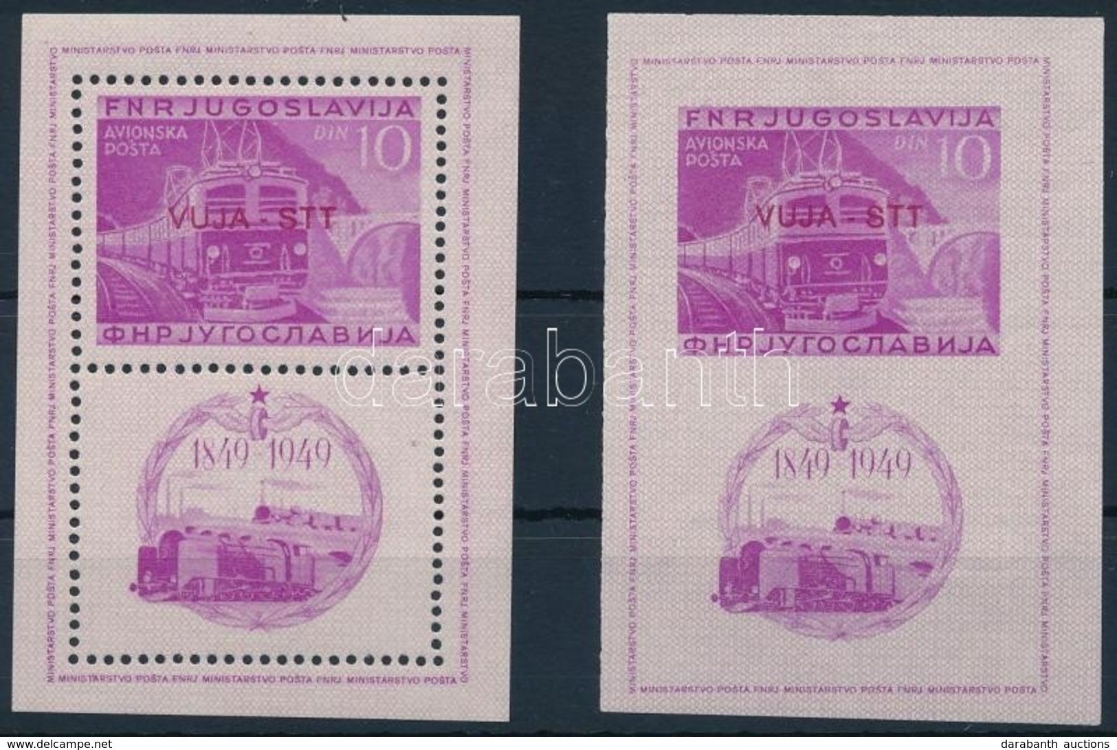 ** 1950 Vasút Blokk,
Railway Block
Mi 35-36 - Autres & Non Classés