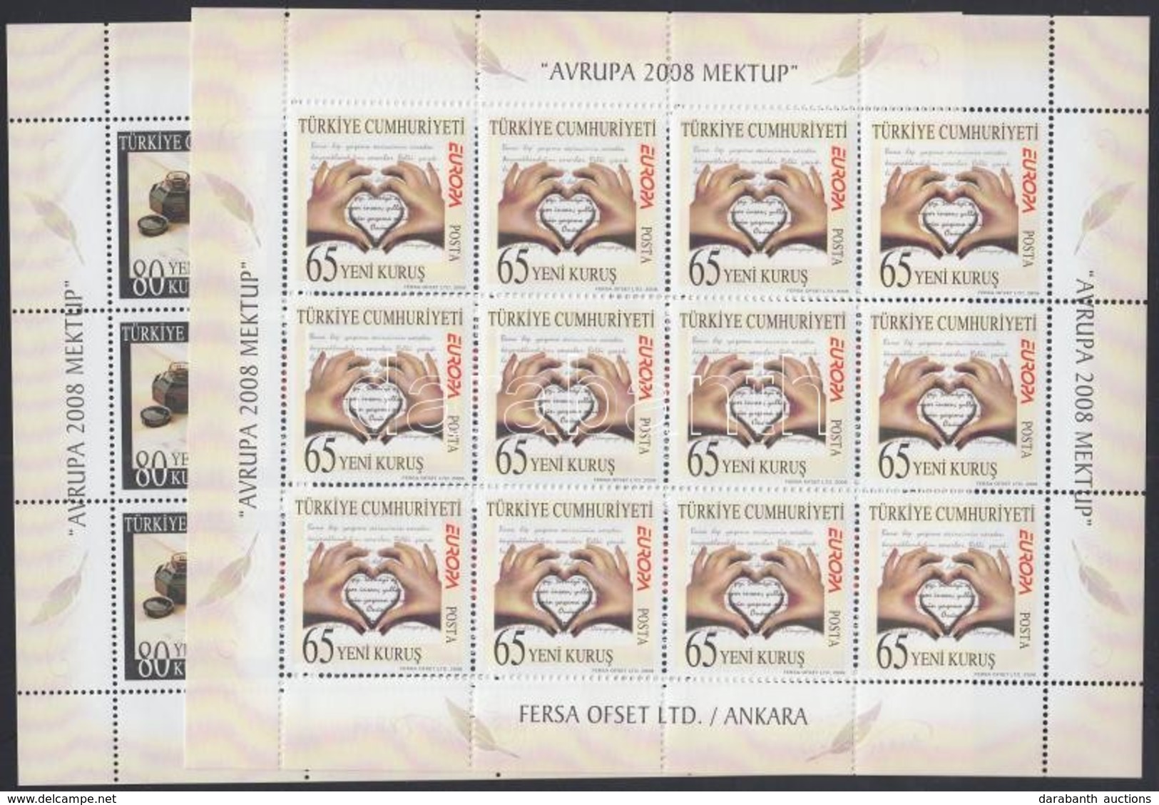 ** 2008 Europa CEPT A Levél Kisívsor Mi 3663-3664 - Autres & Non Classés