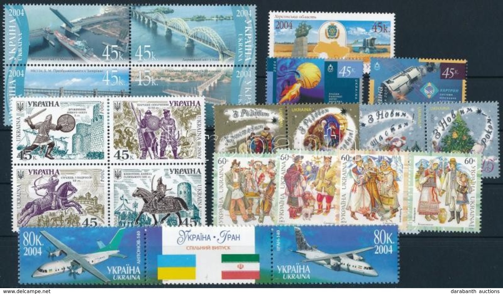 ** 2004 24 Bélyeg, 3 Négyestömb, 2 Hármascsík, 3 Pár, 1 Blokk,
24 Stamps, 3 Blocks Of 4, 2 Stripes Of 3, 3 Pairs, 1 Bloc - Autres & Non Classés