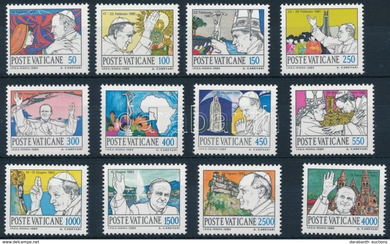 ** 1984 Forgalmi Sor Mi 852-863 
Definitive Stamps - Other & Unclassified