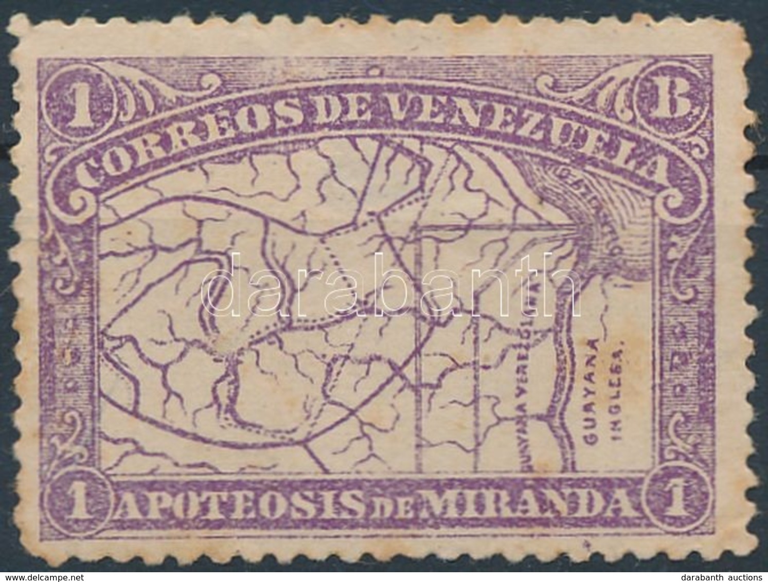 * 1896 Francisco Miranda Tábornok Halálának 80. évfordulója Záróérték Mi 52 (rozsdafoltok / Stain) (Mi EUR 50,-) - Autres & Non Classés