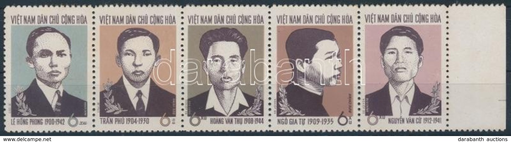 ** 1968 Indokinai Kommunista Párt ötöscsík,
Indo-chinese Communist Party
Mi 347-349, 351-353 - Autres & Non Classés