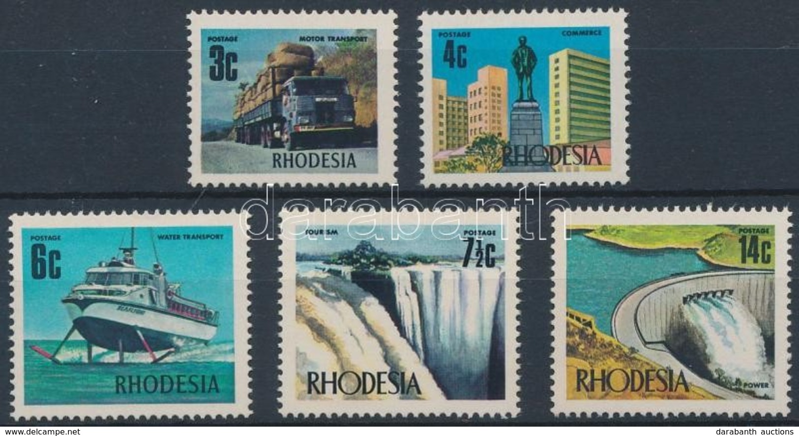 ** Rhodesia 1973 Forgalmi, Ipari Fejlődés Sor Mi 126-130 - Other & Unclassified