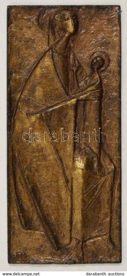 1988 E. H. Jelzéssel: II. János Pál Pápa Ausztriában, Bronz Plakett / John Paul II In Austria, Bronze Plaque, 17x8cm - Autres & Non Classés