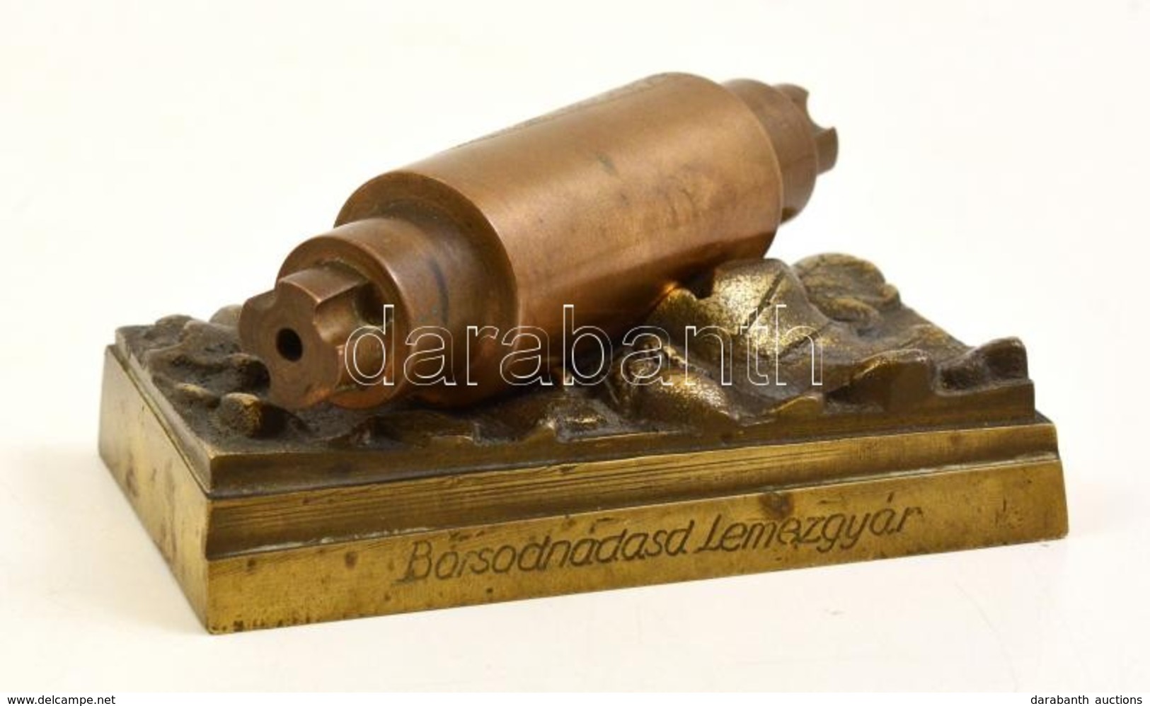 Bronz Levélnehezék ' Borsodnádasdi Lemezgyár' Felirattal, M:5 Cm, 11×7 Cm - Other & Unclassified