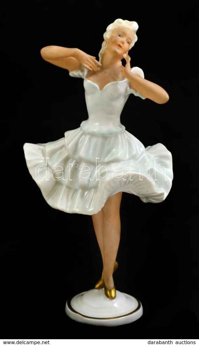 Porcelán Balerina Figura. Jelzett Formaszámos, Hibátlan. 18 Cm - Autres & Non Classés