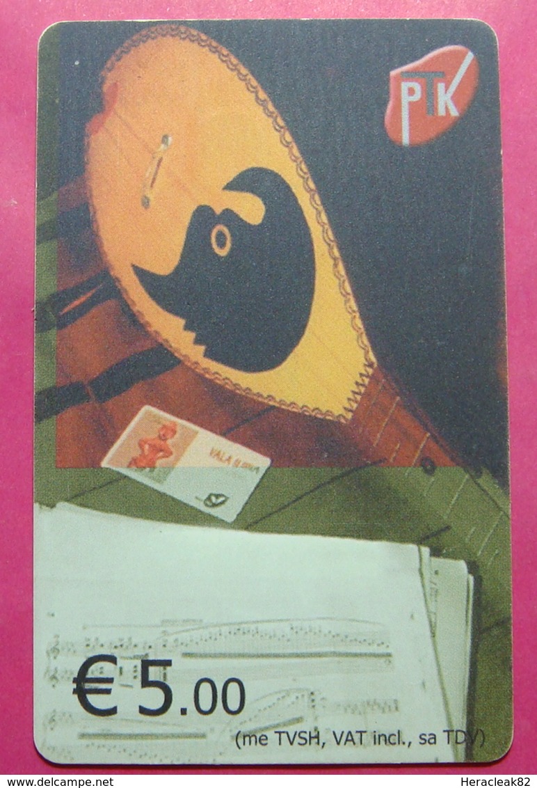 Third Edition Kosovo CHIP Phonecard, 5 Euro. Operator VALA, *Cifteli Turkish Instrument*, RARE, A1PTK 00596929 - Kosovo