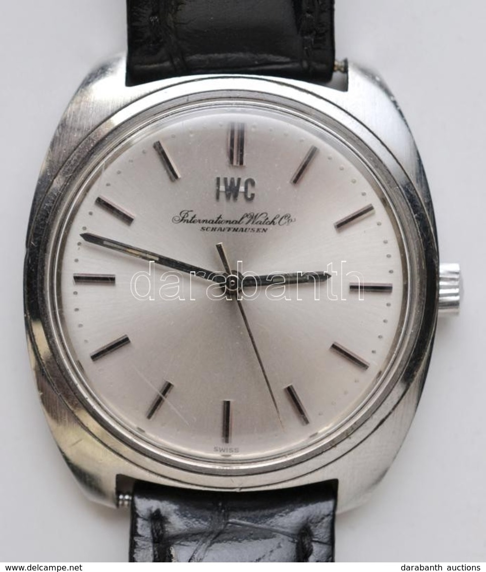 Cca 1960 IWC Mechanikus Karóra, Működő, Jó állapotban, Bőr Szíjjal / IWC Mechanic Watch 3,5 Cm - Autres & Non Classés