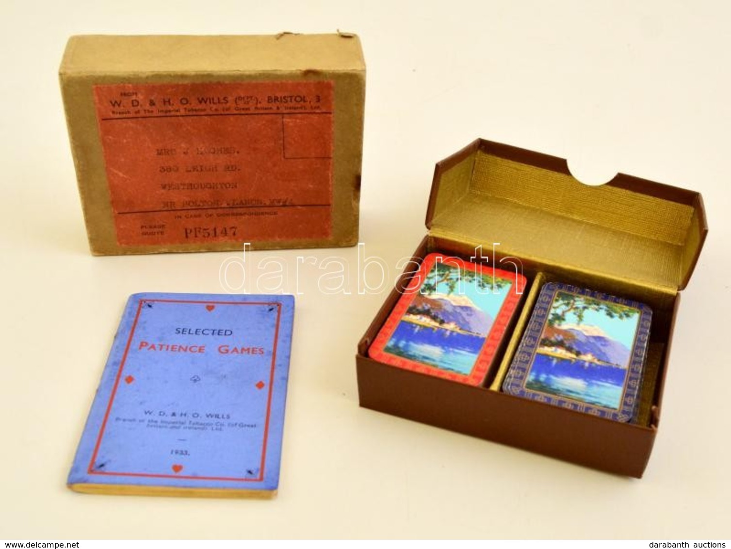 1933 Türelemjáték. Kompletten, Eredeti Dobozában, Szép állapotban / Selected Patience Games In Origina Box - Other & Unclassified
