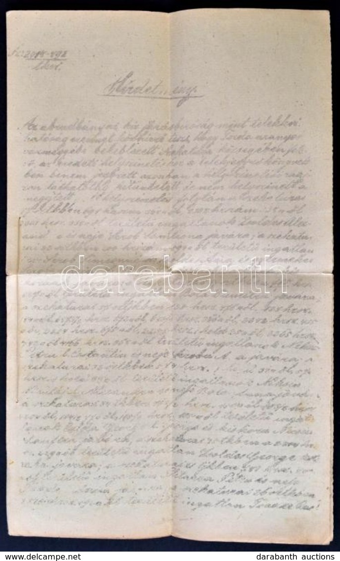 1892 Az Abrudbányai Járásbíróság Hirdetménye, Másolat, Bélyegzésekkel, Felzetes Viaszpecséttel - Unclassified