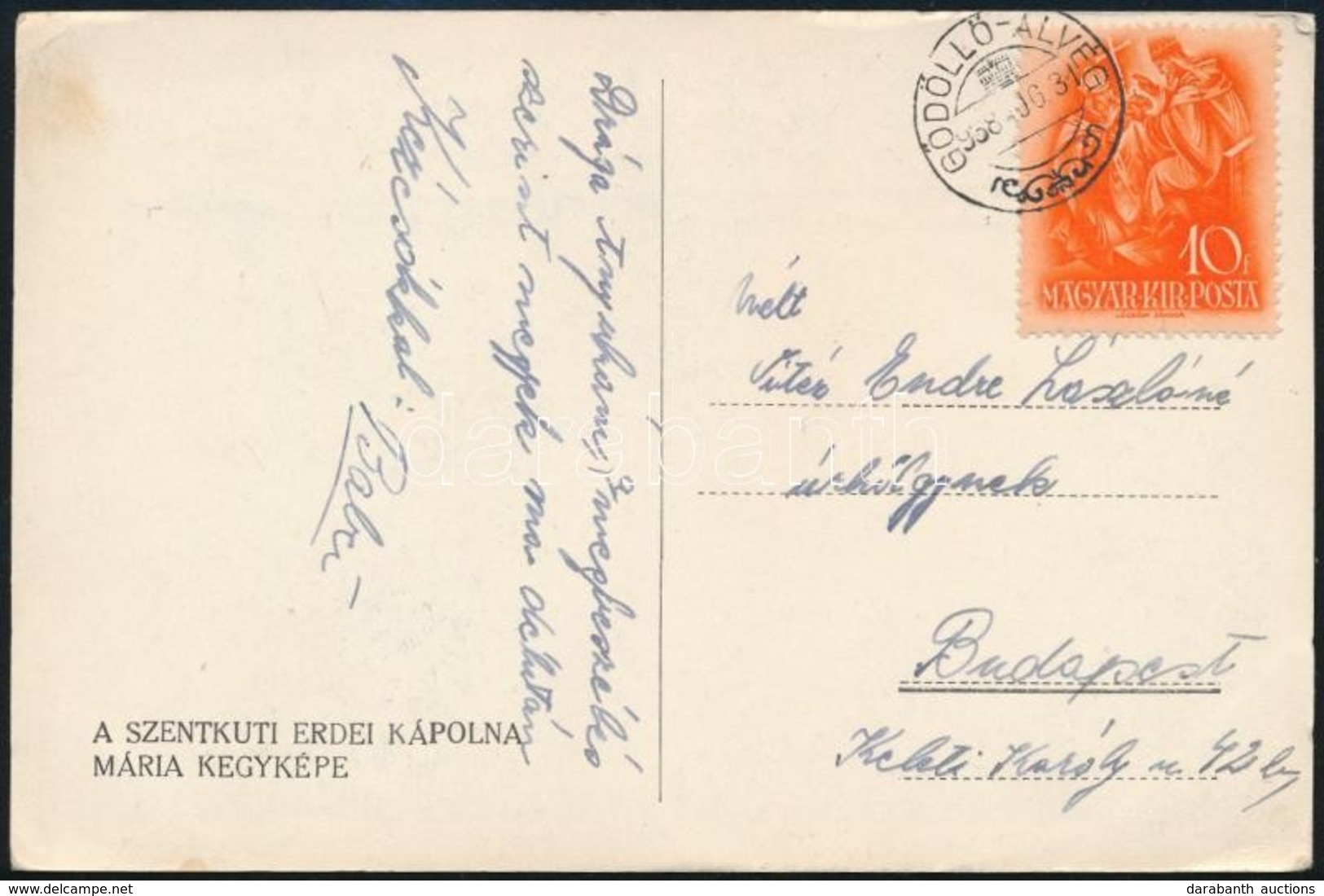 1938 Levelezőlap Vitéz Endre László, Későbbi Nyilas Miniszter Lányától, Feleségének. - Unclassified