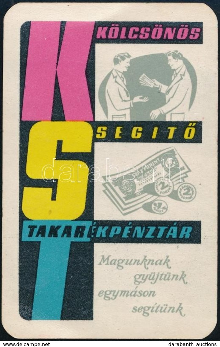 1959 Kisegítő Takarékpénztár Reklámos Kártyanaptár - Publicités