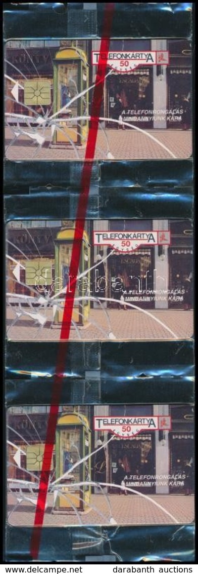 1992 3 Db 'Vandalism' Telefonkártya, összefüggő, Bontatlan Csomagolásban - Non Classés