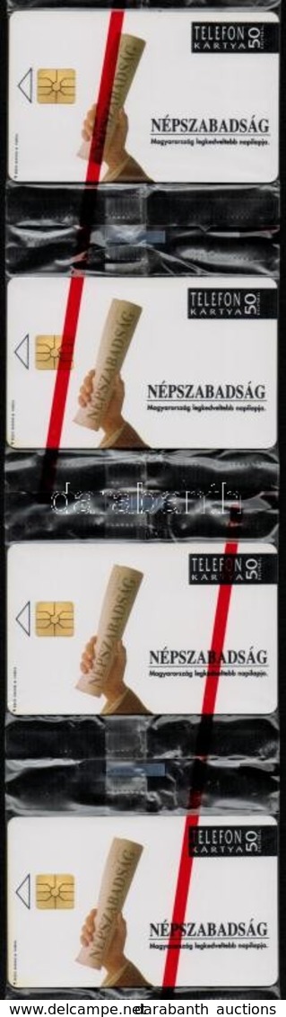 1992 4 Db Népszabadság Telefonkártya, összefüggő, Bontatlan Csomagolásban - Unclassified