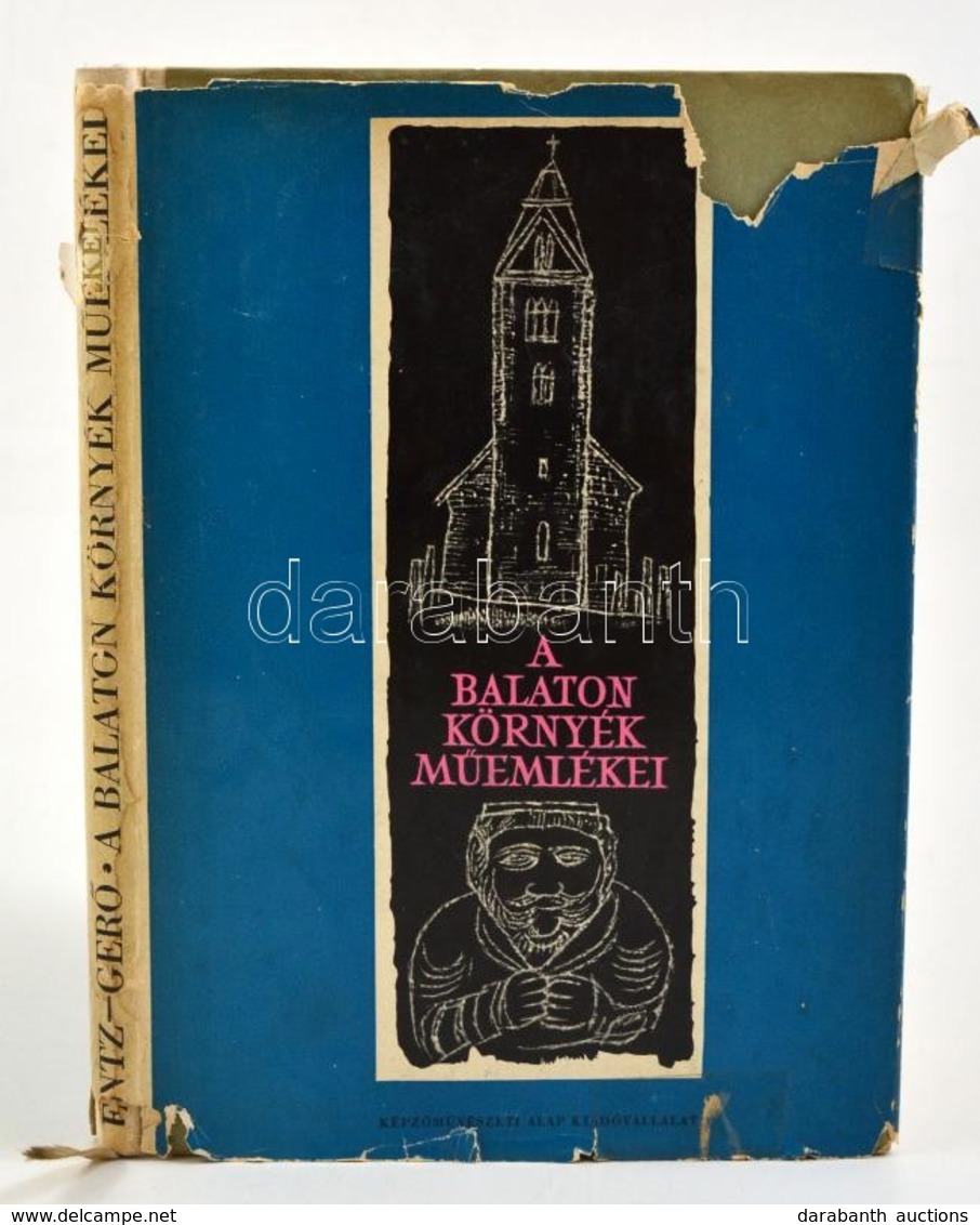 Entz Géza-Gerő László: A Balaton Környékének Műemlékei. Bp., 1958, Képzőművészeti Alap. Kiadói Félvászon Kötés, Szakadt  - Autres & Non Classés