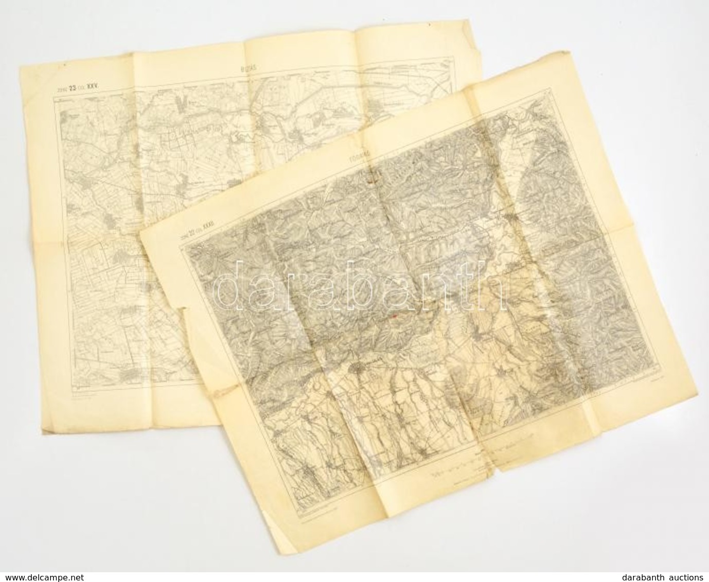 Cca 1910 Buziás, Fogaras 2 Db Katonai Térkép / Military Maps - Autres & Non Classés