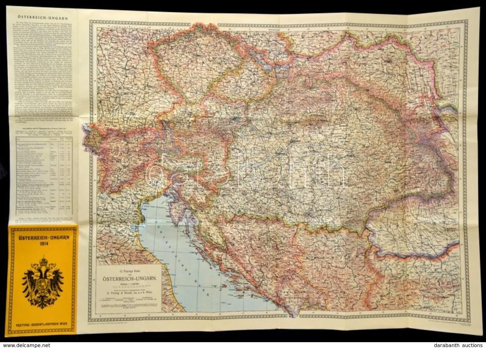 1966 Österreich-Ungarn 1914, Freytag-Berndt & Antaria, Wien, Reprint Térkép, 71×105 Cm - Autres & Non Classés