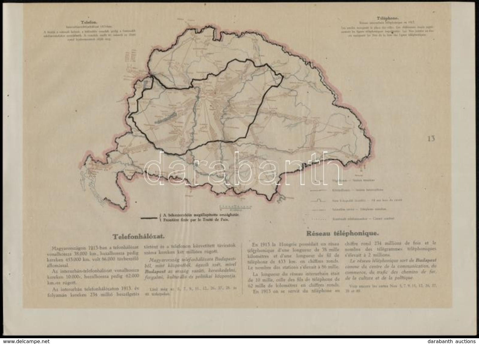 Cca 1920 7 Db Iparral Kapcsolatos Térkép A 'Magyarország Gazdasági Térképekben' Kiadványból, Magyar és Francia Magyarázó - Other & Unclassified