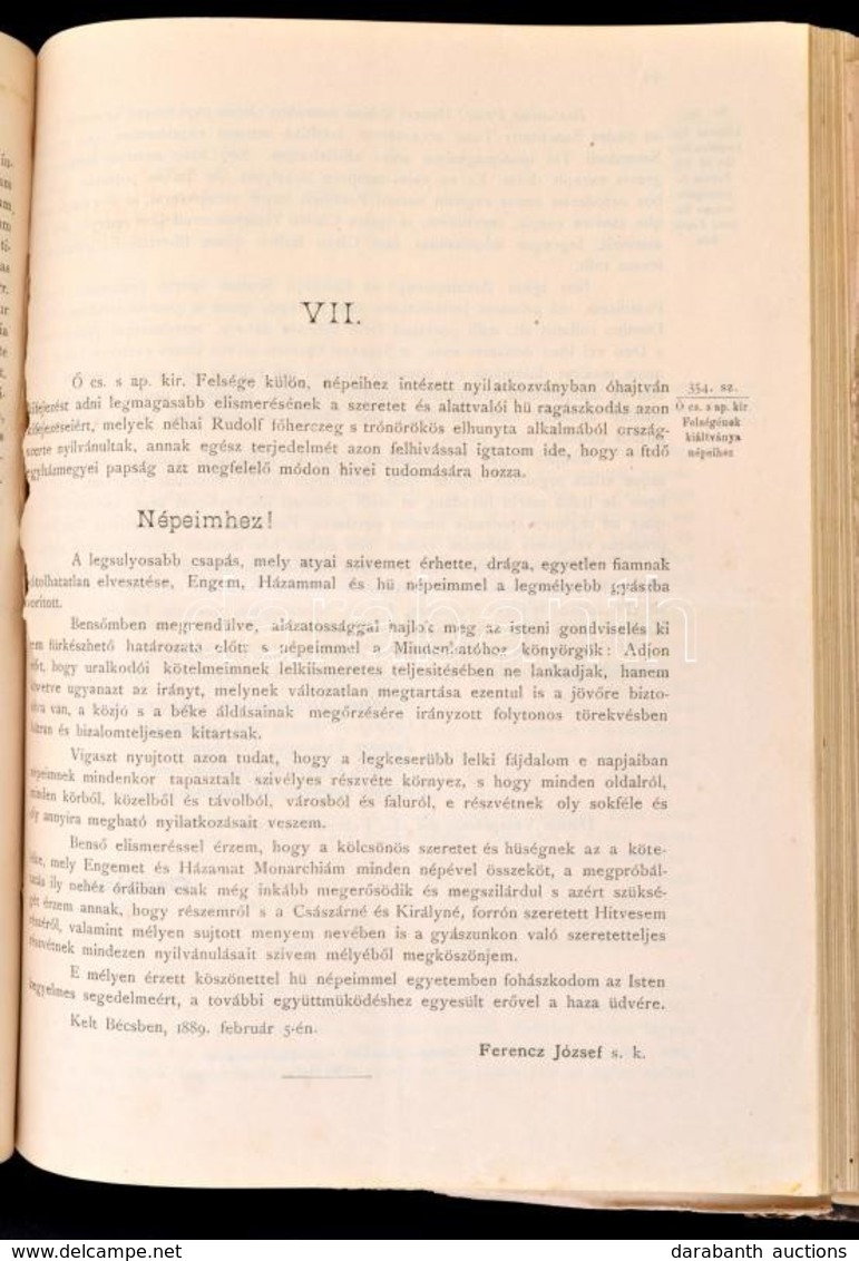 1884-1891 Veszprém, Egyházi Vagy Egyházi Témájú Körlevelek Gyűjteménye. Magyar és Latin Nyelven. Félvászon-kötésben, Ros - Non Classés