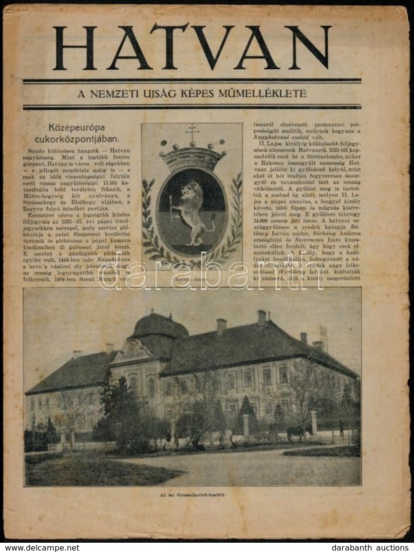Cca 1920-1940 Nemzeti újság 3 Külön Melléklete: 
Esztergom, Szombathely, Hatvan. Változó, Többnyire Szakadozott, Foltos, - Unclassified