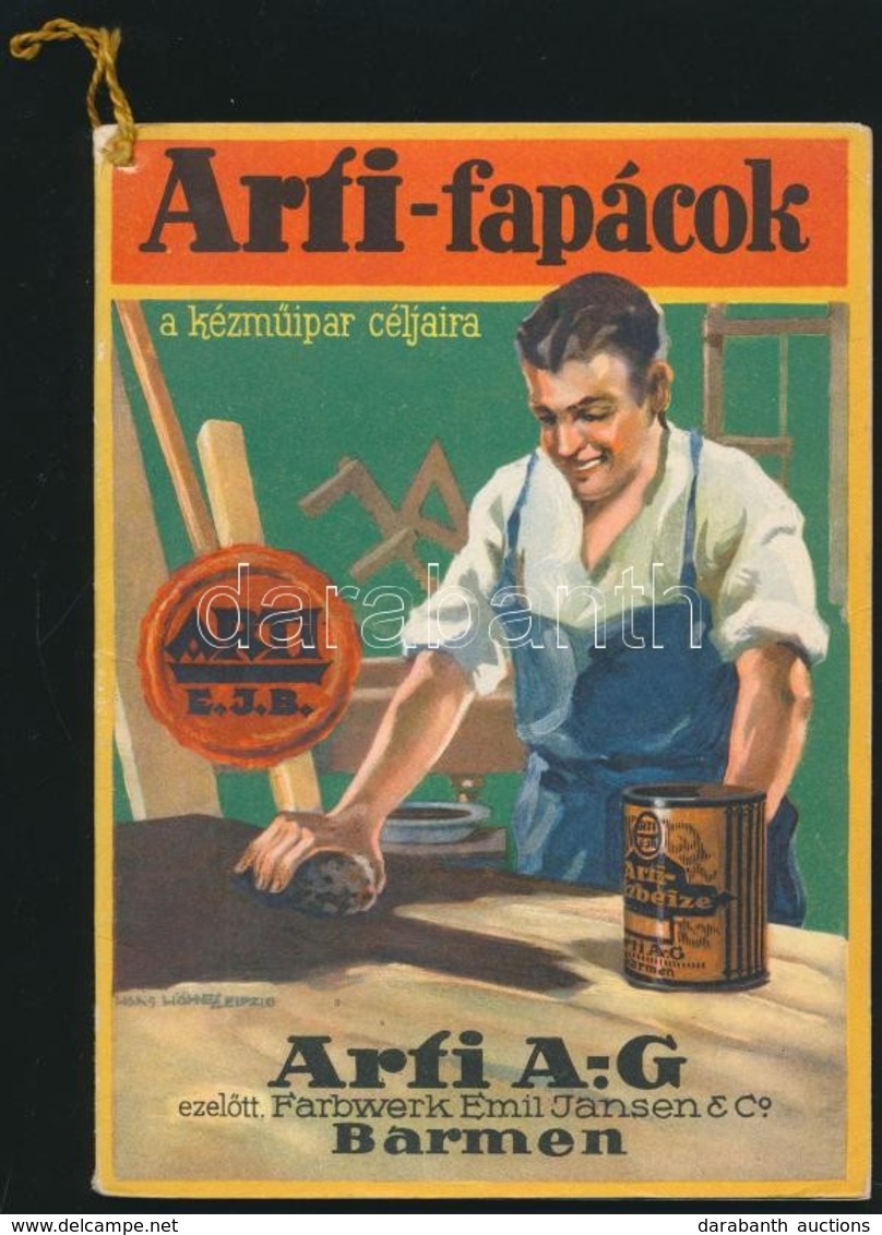 1928 Arti Fapácok Képes Reklám Katalógus, Bozó Gyula Iparművész Aláírt Ex Librisével 60p. - Unclassified