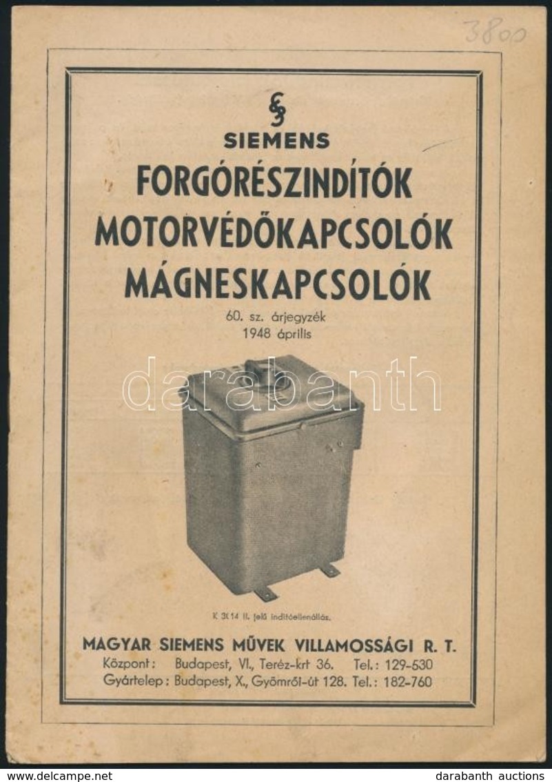 Cca 1940 Két Siemens Termékeket Bemutató Képes Reklámfüzet. - Non Classés