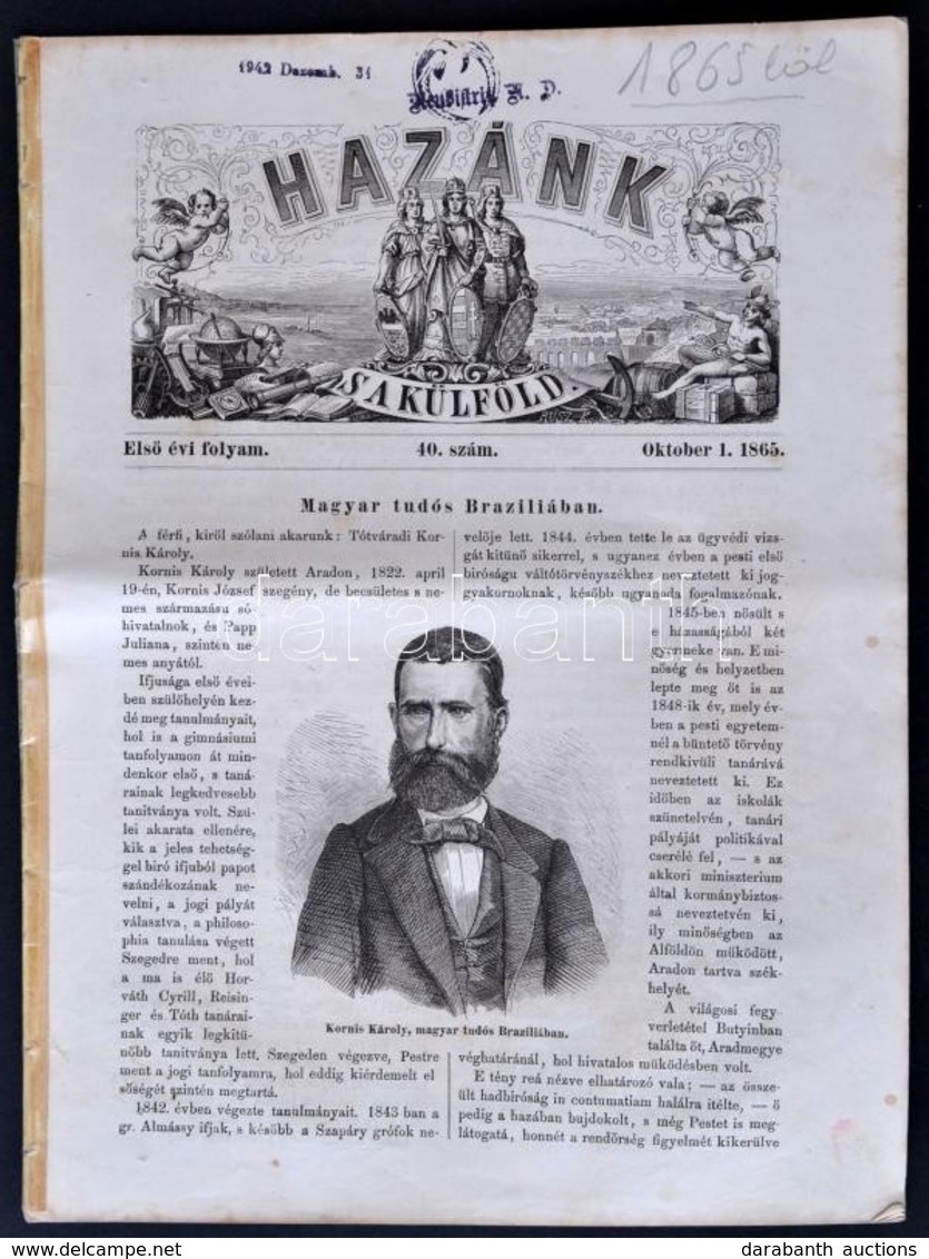 1965 Hazánk és A Külföld C. újság Első évfolyamának 40. Száma. - Non Classés