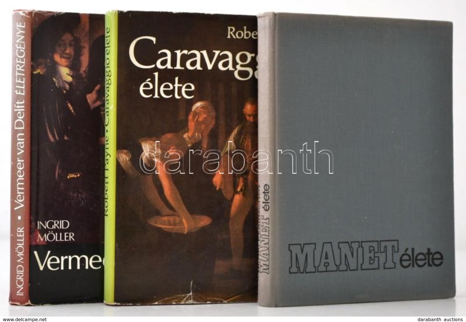 Vegyes Könyvtétel, 3 Db: 
Robert Payne: Caravaggio élete. 
Ingrid Möller: Vermeer Van Delft. Az Elülső Kötéstábla Belsej - Unclassified