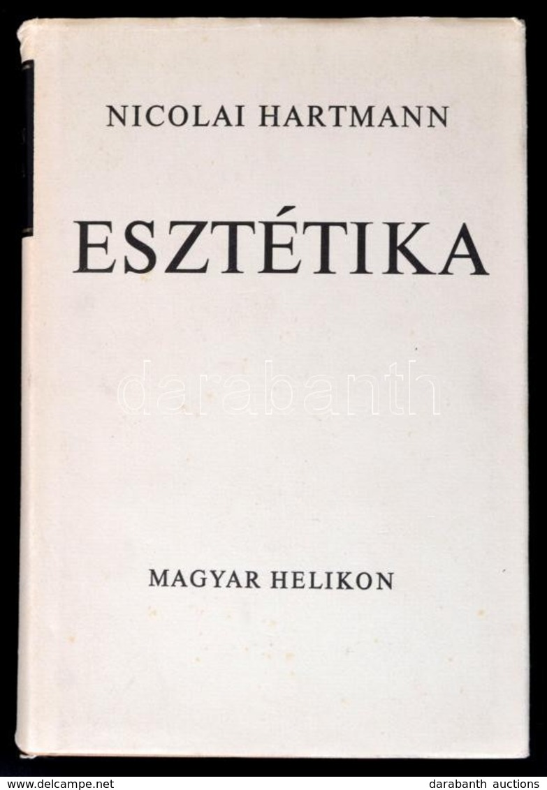 Nicolai Hartmann: Esztétika. Bp.,1977, Magyar Helikon. Kiadói Egészvászon-kötés, Kiadói Papír Védőborítóban. - Non Classés