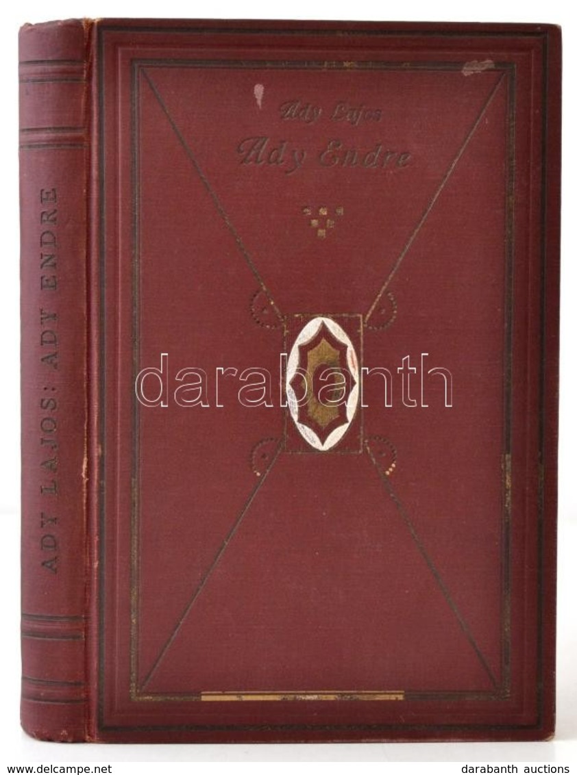 Ady Lajos: Ady Endre. (Bp.), 1923, Amicus, (Pápai Ernő-ny.), 1 T. (címkép, Székely Aladár Ady-fényképe) + 245 + 3 P. + 1 - Non Classés